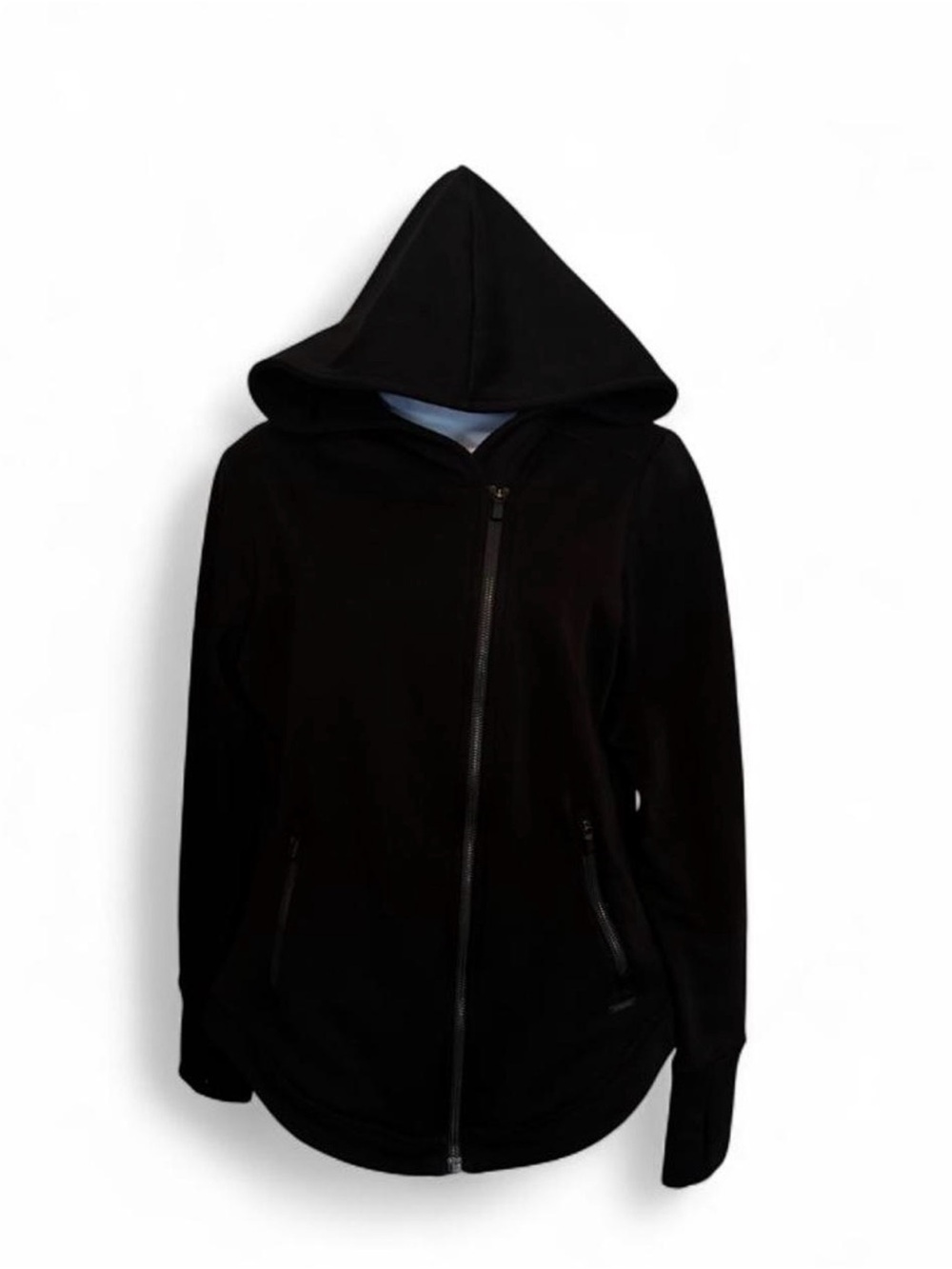 Athleta Black Women's easy cozy karma Hooded Zip Jacket